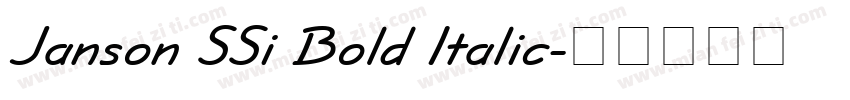 Janson SSi Bold Italic字体转换